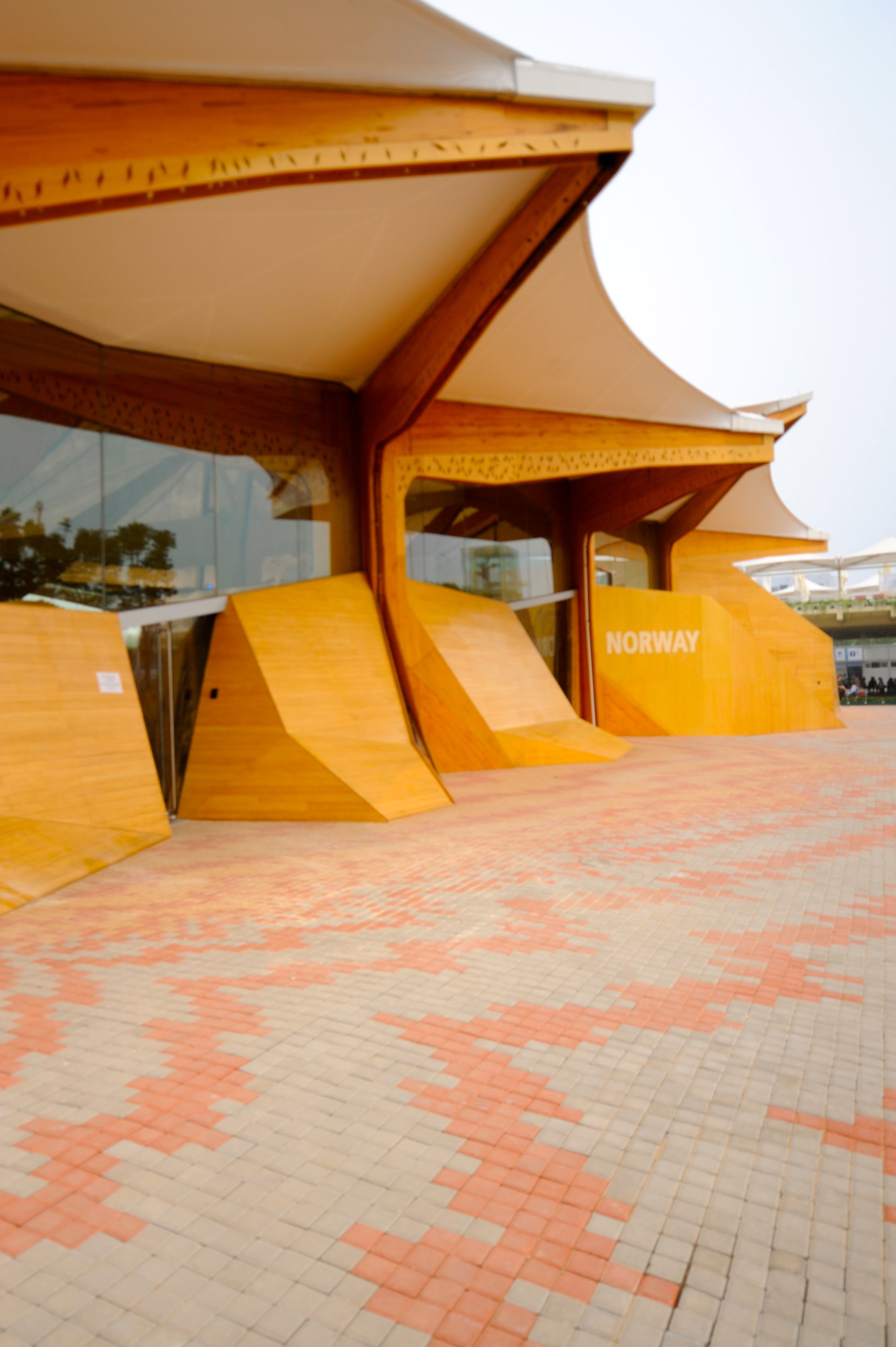 Norway's pavilion was also an interesting little vignette in wood.