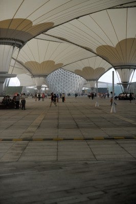 The scale of the entry pavilions is mammoth, and it needs to be.  At peak times the crowds are huge.