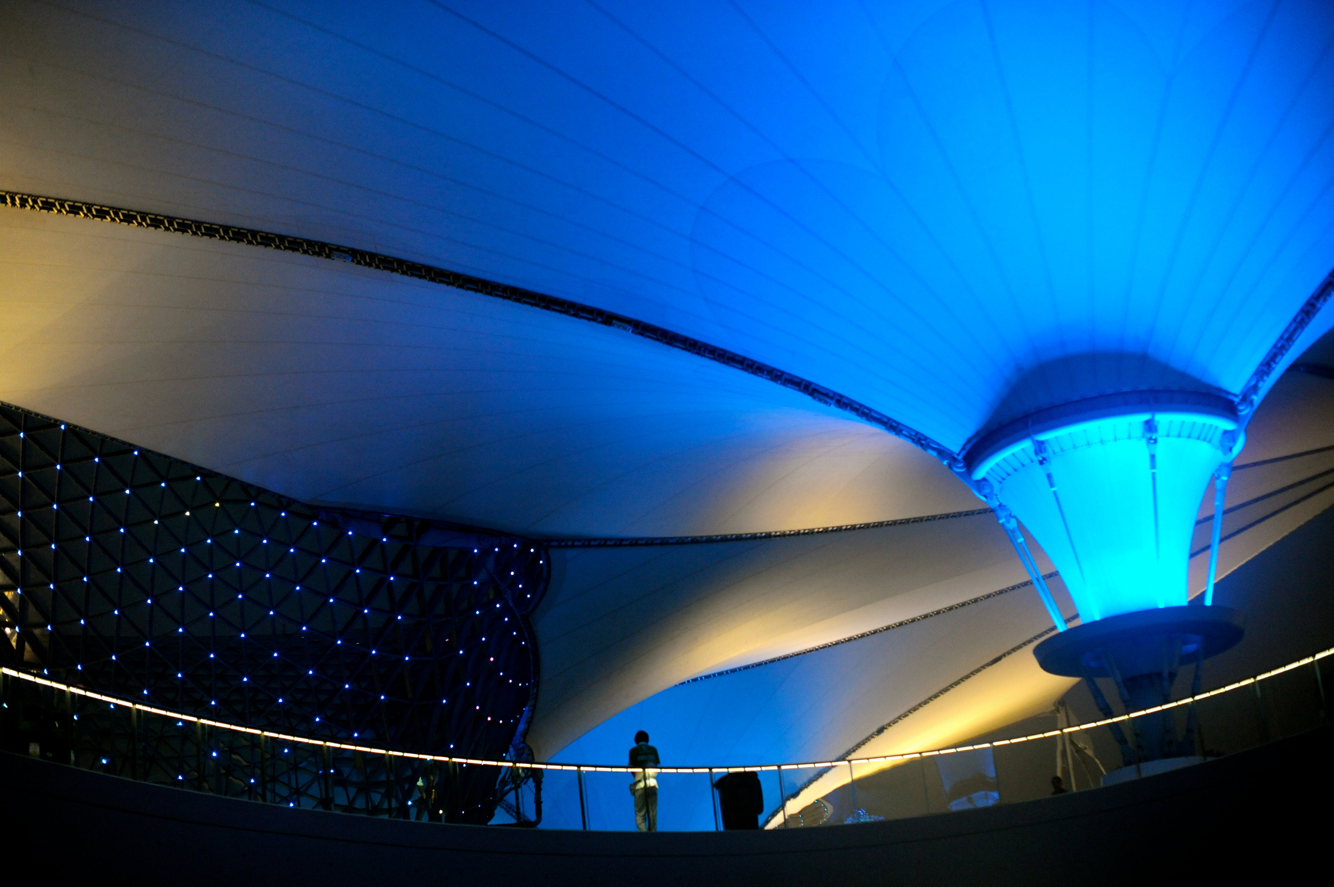 Lighting throughout the Expo is pretty spectacular at night.