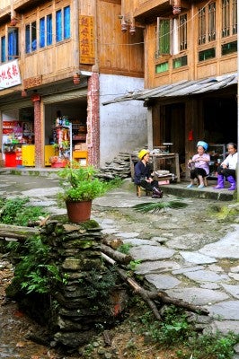 Village life is slow and quiet.