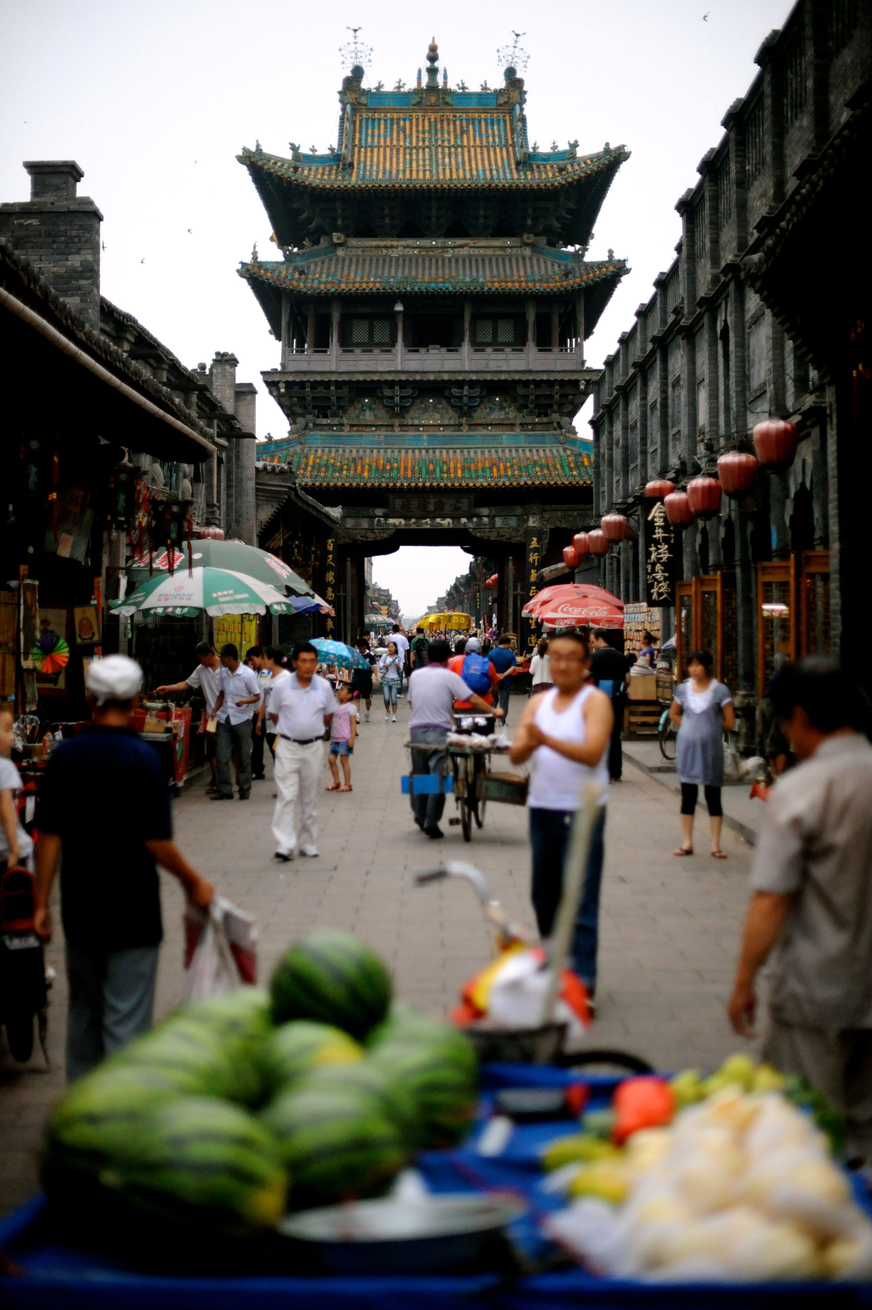 Bell Tower spans over one of the city's major streets.