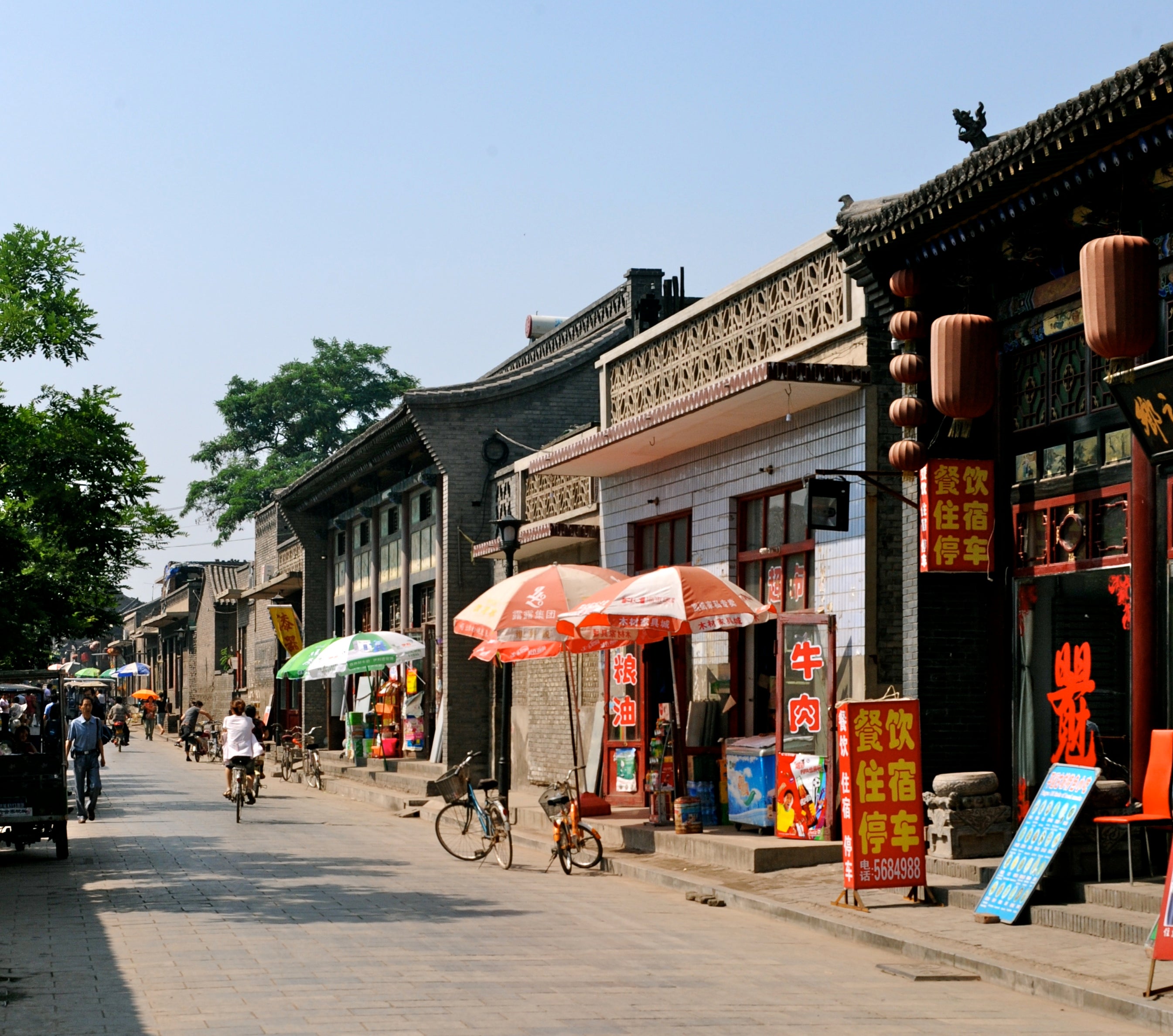 There is an elaborate pedestrian street scene in many areas.