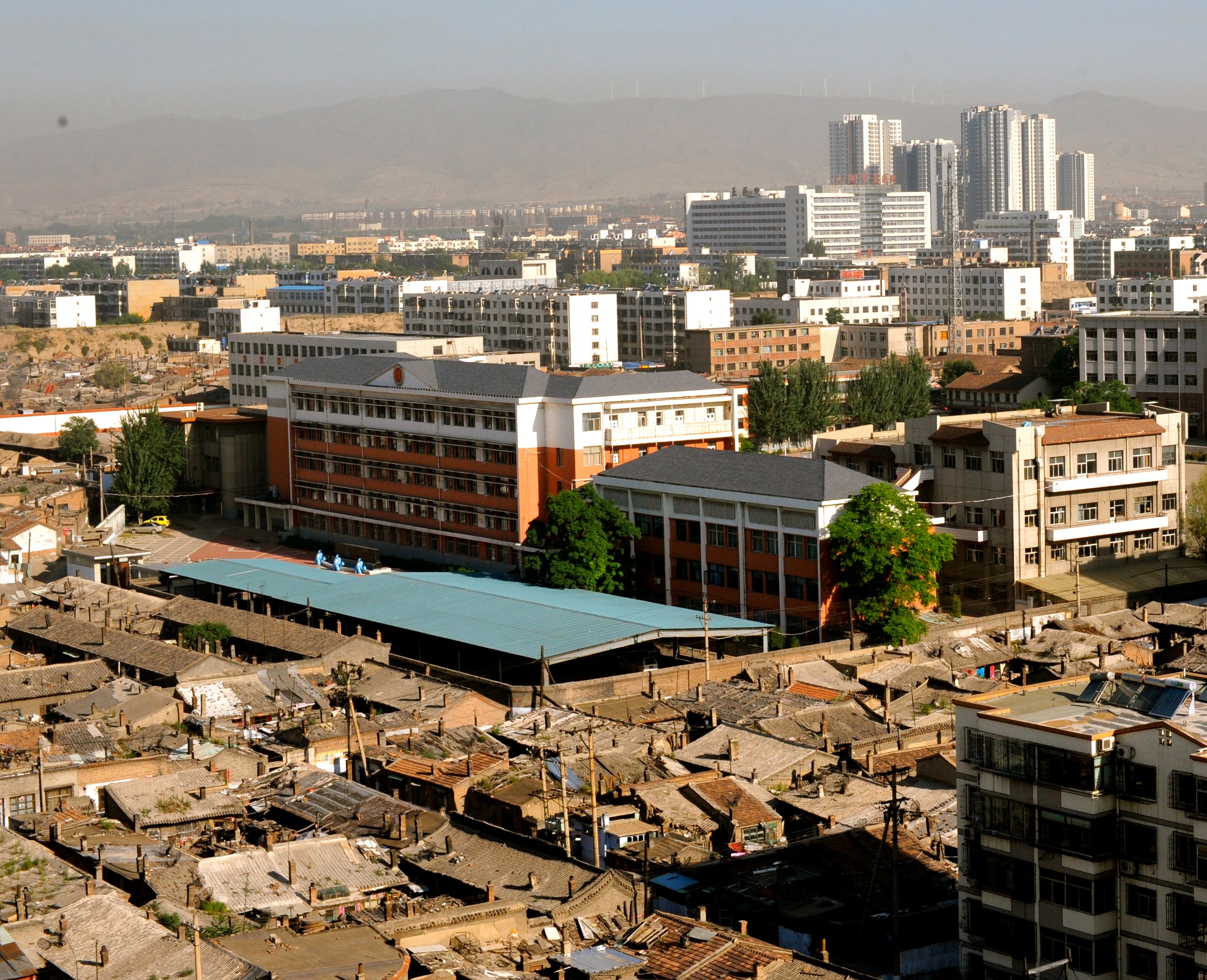 Neighborhood undergoing transformation.