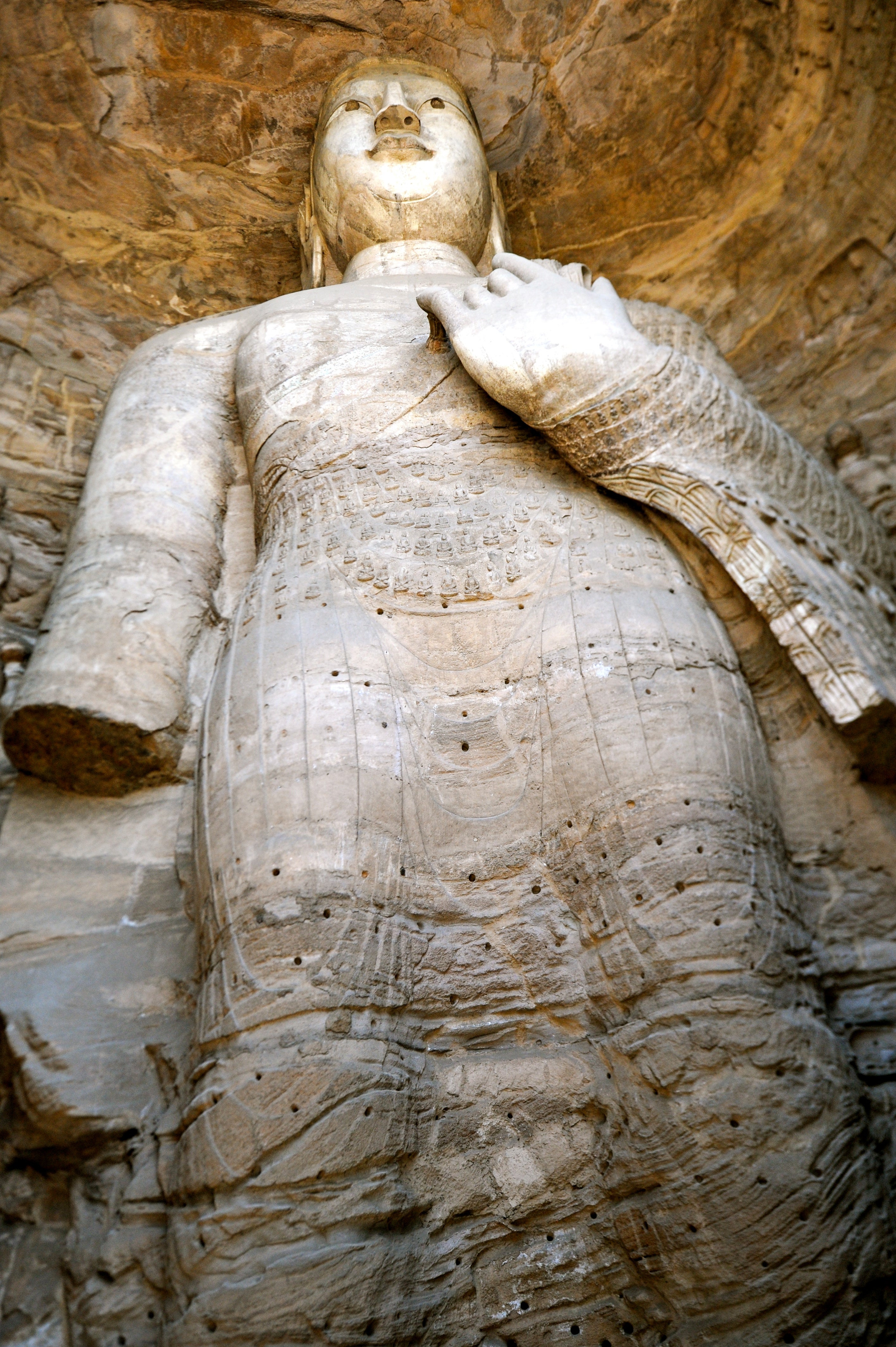 Buddha looms above once you are inside.