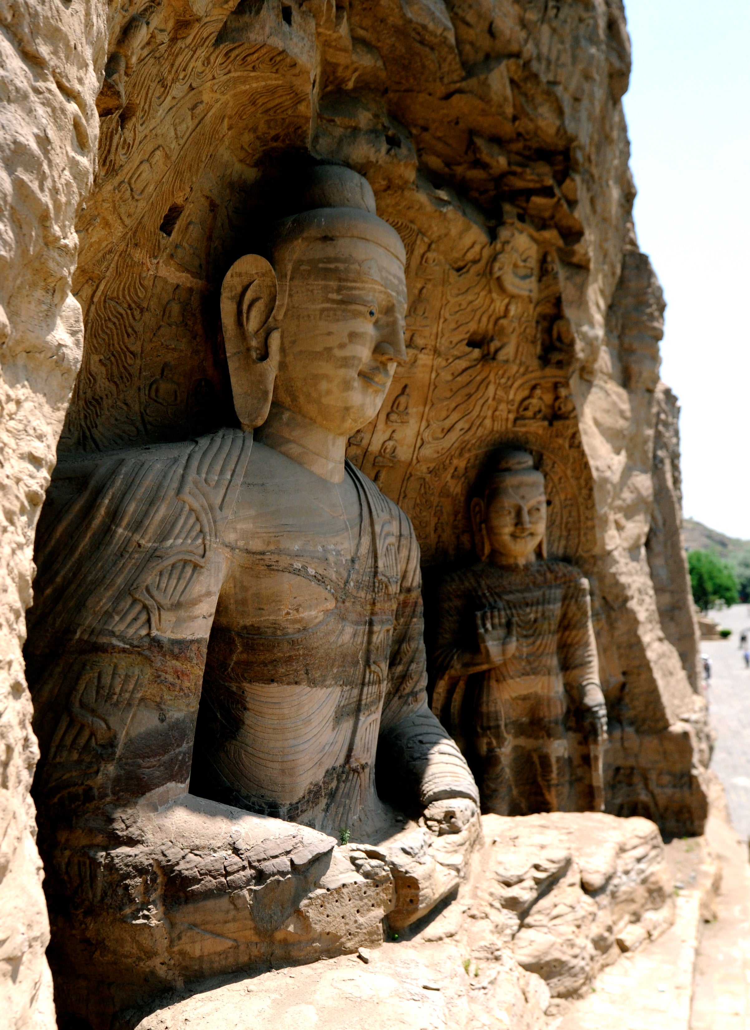 The front of this space collapsed revealing the giant sculptures within.