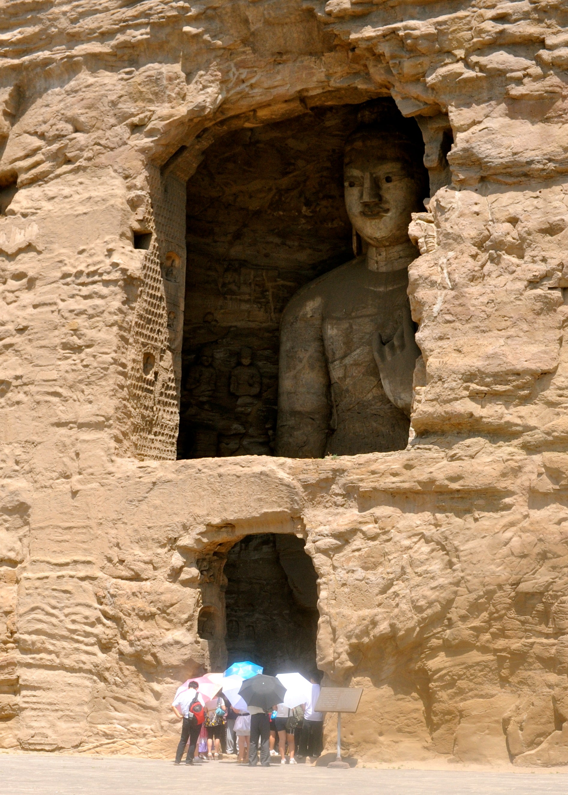 Cave 18 is one of the most spectacular with its tall standing Buddha.