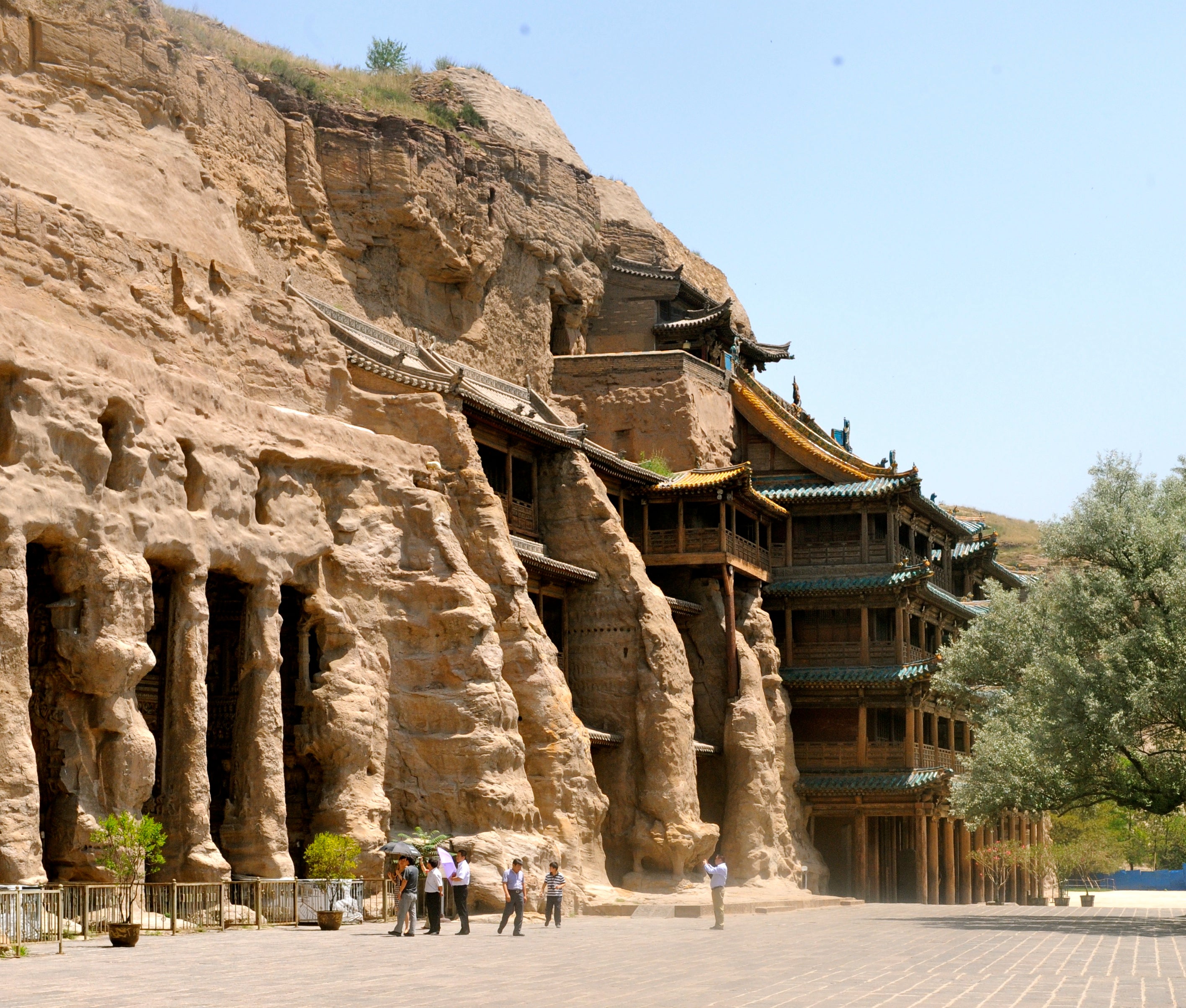 Elaborate portals seem almost Egyptian in their scale.