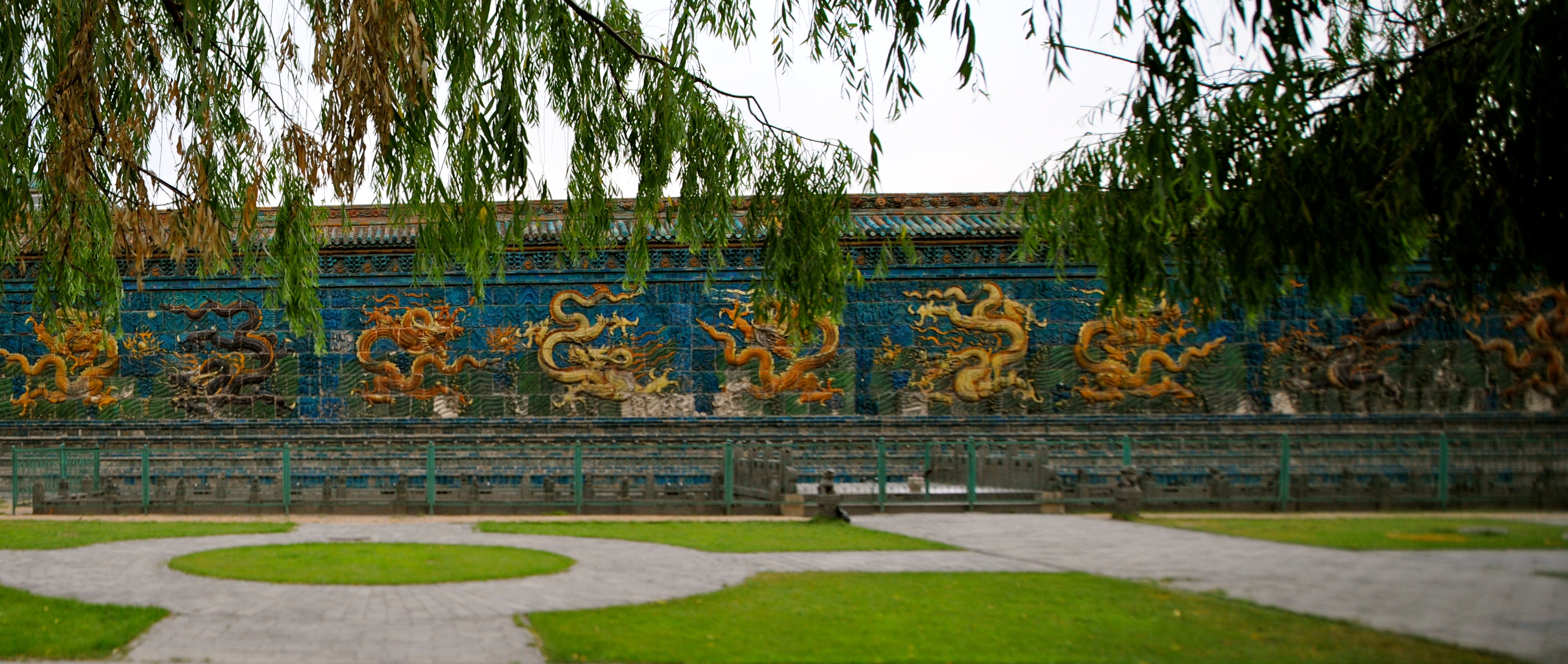 It is 150 feet long and made of glazed tiles.