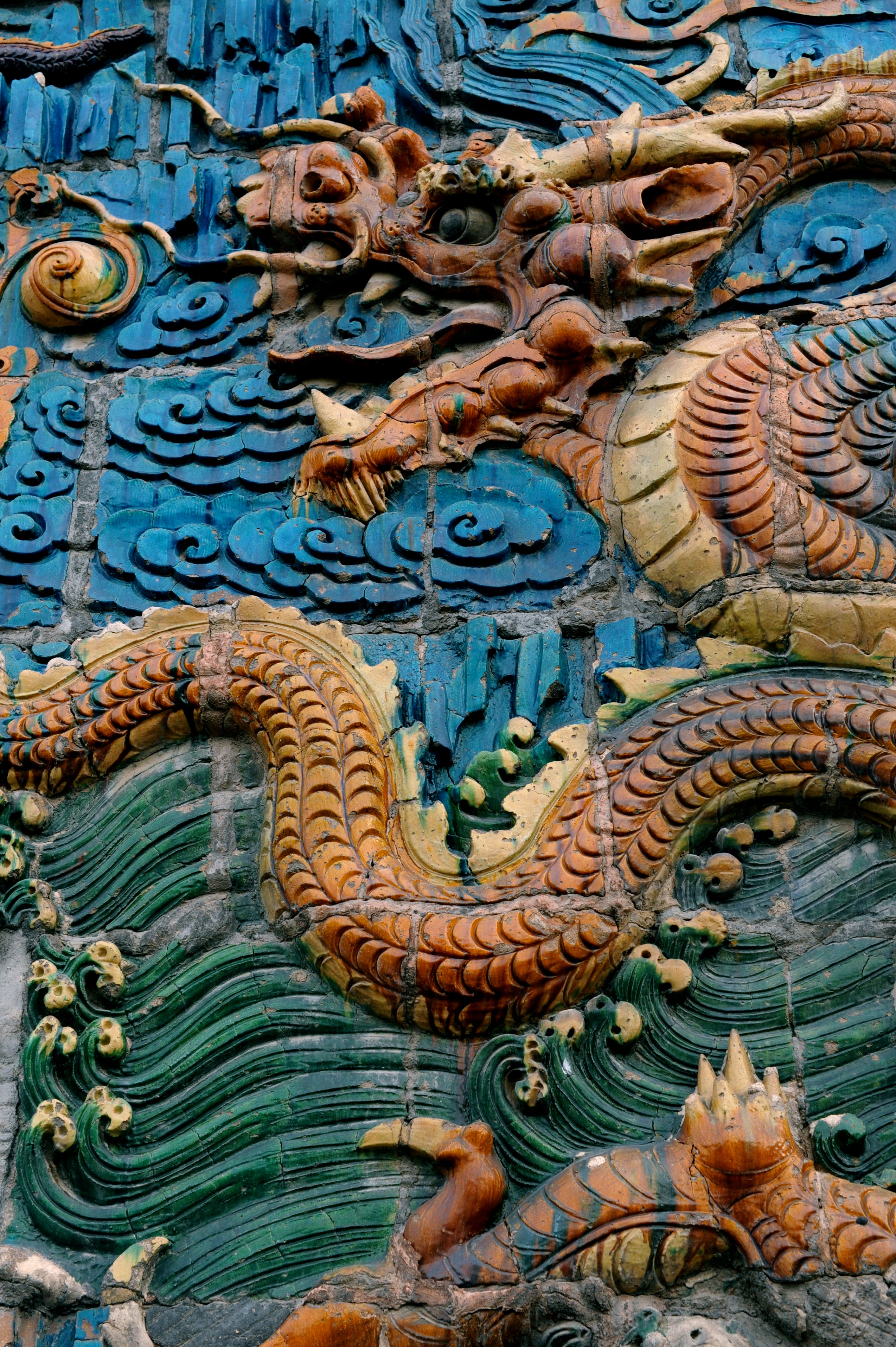 A real treasure of Datong from 700 years ago is the 9 Dragon Screen.