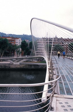 Campo Volantin Footbridge in Bilbao, Spain by architect Santiago Calatrava