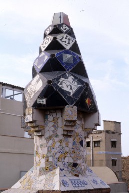 Palace Guell in Barcelona, Spain by architect Antoni Gaudi