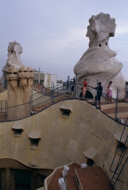 Guell Park in Barcelona, Spain by architect Antoni Gaudi