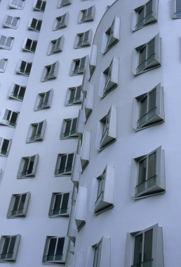 Der Neue Zollhof in Dusseldorf, Germany by architect Frank Gehry