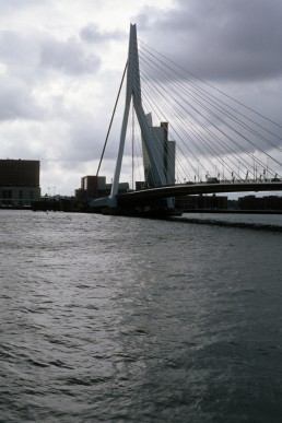 Erasmus Bridge in Rotterdam, Netherlands by architect UN Studio