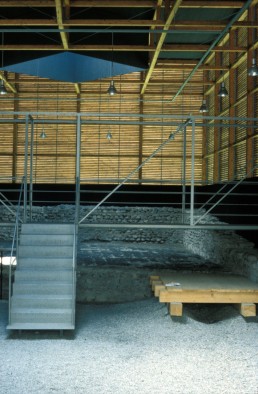 Shed Over Roman Ruins in Chur, Switzerland by architect Peter Zumthor