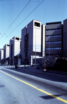 Bank of Gotihard in Lugano, Switzerland by architect Mario Botta