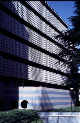 Bank of Gotihard in Lugano, Switzerland by architect Mario Botta