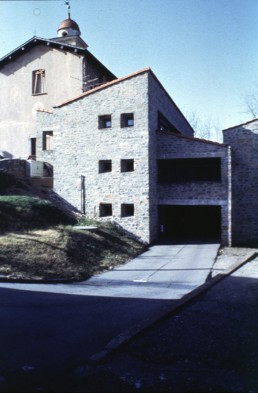 Riva San Vitale Residences in Riva San Vitale, Switzerland by architect Mario Botta