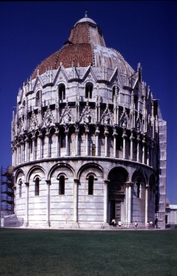 Baptistry (Pisa) in Pisa, Italy by architect Diotisalvi