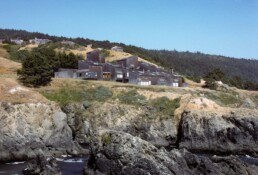 Sea Ranch Condominiums California designed by Charles W. Moore, Donlyn Lyndon, William Turnbull, Jr. and Richard Whitaker of the MLTW partnership in 1963–1964, photograph by Larry Speck, Coast, Ocean, Exterior, Vintage 1970 1980