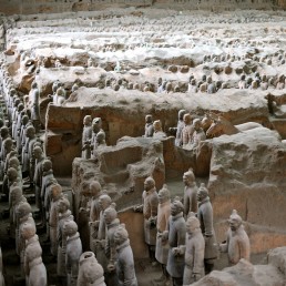 Mausoleum of First Qin Emperor in Shaanxi Province, China by architect Emperor Qin