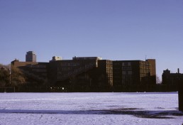 Baker House at MIT in Cambridge, Massachussetts by architect Alvar Aalto