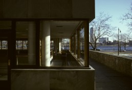 Baker House at MIT in Cambridge, Massachussetts by architect Alvar Aalto