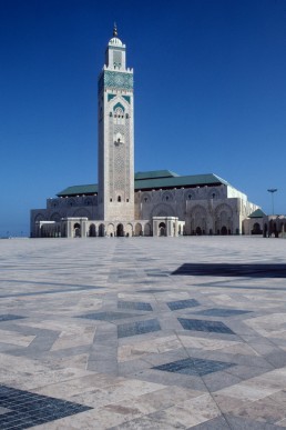 King Hassan II Mosque in Casablanca, Morocco by architect Michel Pinseau