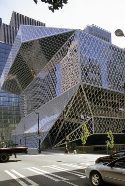 Seattle Central Library in Seattle, Washington by architects Rem Koolhaas, OMA, Office for Metropolitan Architecture, Joshua Ramus