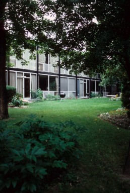 Lafayette Park in Detroit, Michigan by architect Ludwig Mies van der Rohe