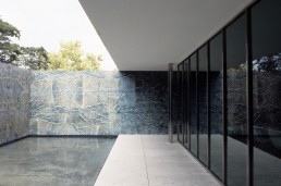 Barcelona Pavilion in Barcelona, Spain by architect Ludwig Mies van der Rohe