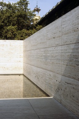 Barcelona Pavilion in Barcelona, Spain by architect Ludwig Mies van der Rohe
