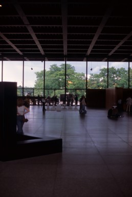 New National Gallery in Berlin, Germany by architect Ludwig Mies van der Rohe