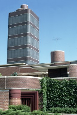 Johnson Wax Headquarters in Racine, Wisconsin by architect Frank Lloyd Wright