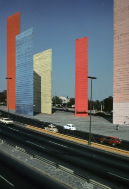 Satellite Towers in Mexico City, Mexico by architect Luis Barragan