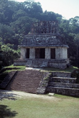 Temple of the Sun in Palenque, Mexico