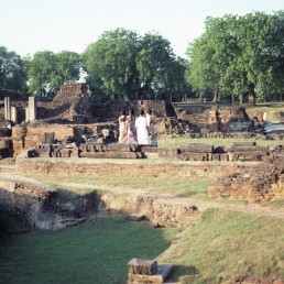 Buddhist monastery ruins in Sarnath, India