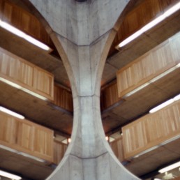 Phillips Exeter Academy Library in Exeter, New Hampshire by architect Louis Kahn