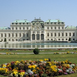 Upper Belvedere in Vienna, Austria by architects Carlo Carlone, Johann Lukas von Hildebrandt, Francesco Solimena, Gaetano Fanti