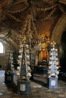 Sedlec Ossuary in Kutná Hora, Czechia by architects Jan Santini Aichel, František Rint