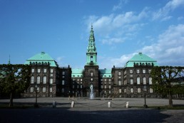 Christiansborg Palace in Copenhagen, Denmark by architect Thorvald Jørgensen