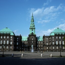 Christiansborg Palace in Copenhagen, Denmark by architect Thorvald Jørgensen