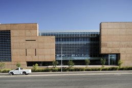 University of New Mexico, George Pearl Hall in Albuquerque, New Mexico by architect Antoine Pre­dock