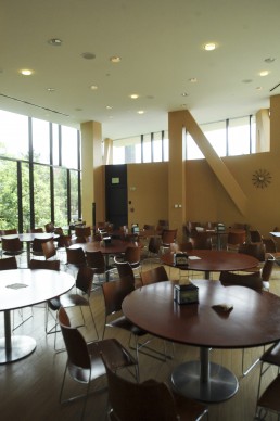Wellesley College, Wang Campus Center in Wellesley, Massechussets by architects Mack Scogin, Merrill Elam