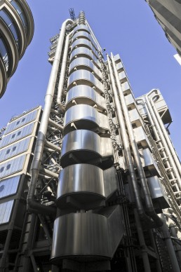 Lloyd's of London in London, Britain by architect Richard Rogers