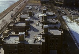Undergraduate Housing (Next House Dormitory) at MIT in Cambridge, Massachussetts by architect Jose Luis Sert