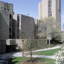 Morse and Stiles Hall, Yale University in New Haven, Connecticut by architect Eero Saarinen