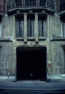 Rue Henri Heine apartment building in Paris, France by architect Hector Guimard