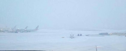 DFW Airport snow storm