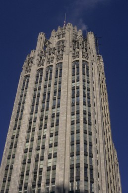 Tribune Tower in Chicago, Illinois by architects John Mead Howells, Raymond Mathewson Hood
